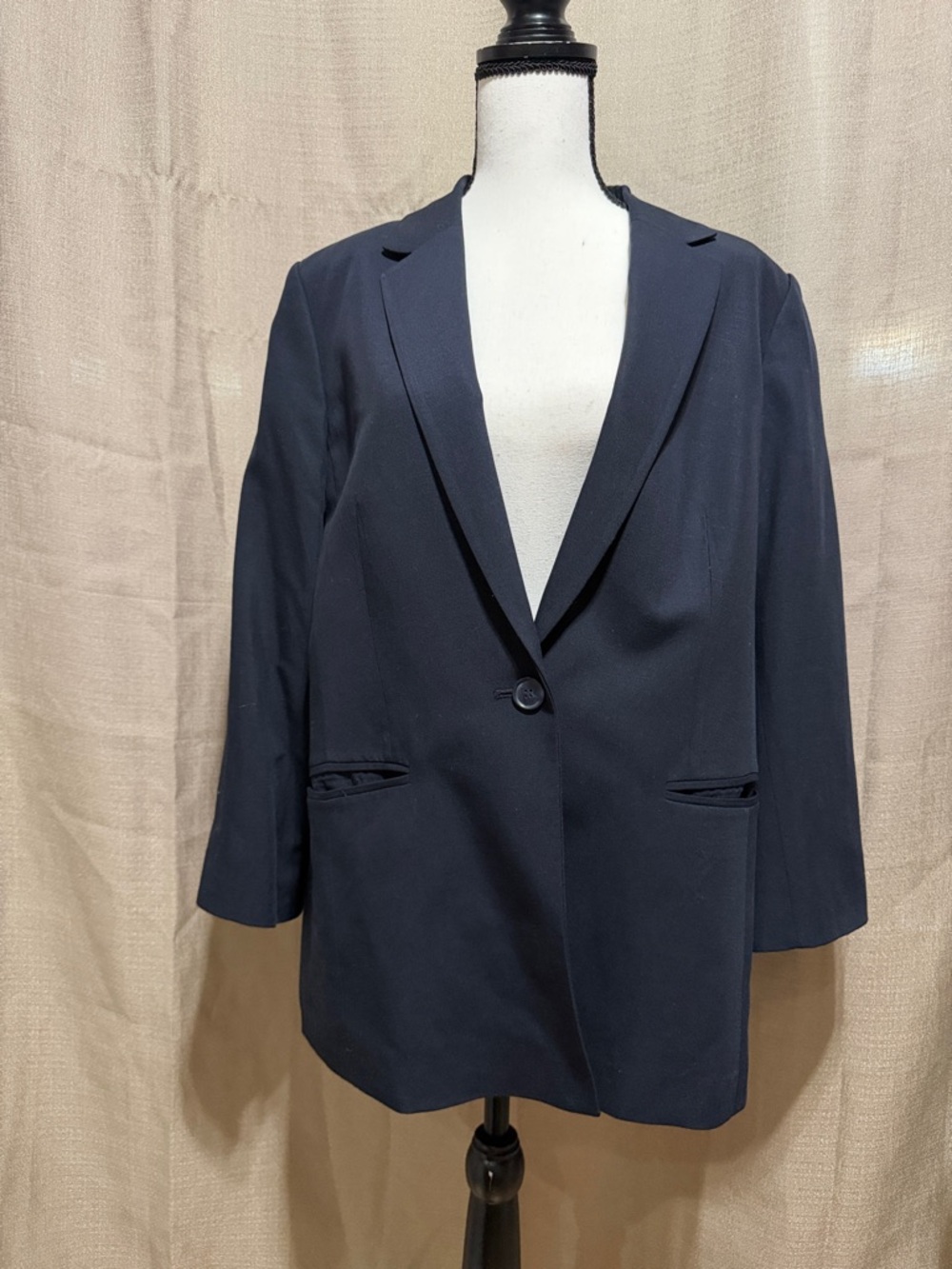 LOFT Navy Single-Button Women's Blazer (Boyfriend cut)
